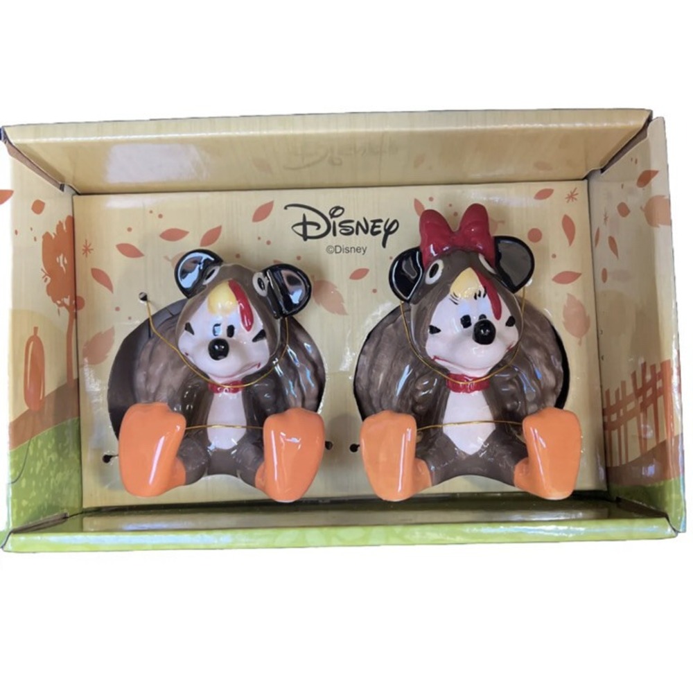 Disney Mickey and Minnie Mouse Shakers Thanksgiving Turkey Salt Pepper